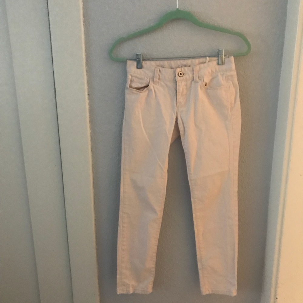 LOFT Faded Pink Cropped Skinny Pants
